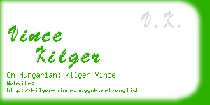vince kilger business card